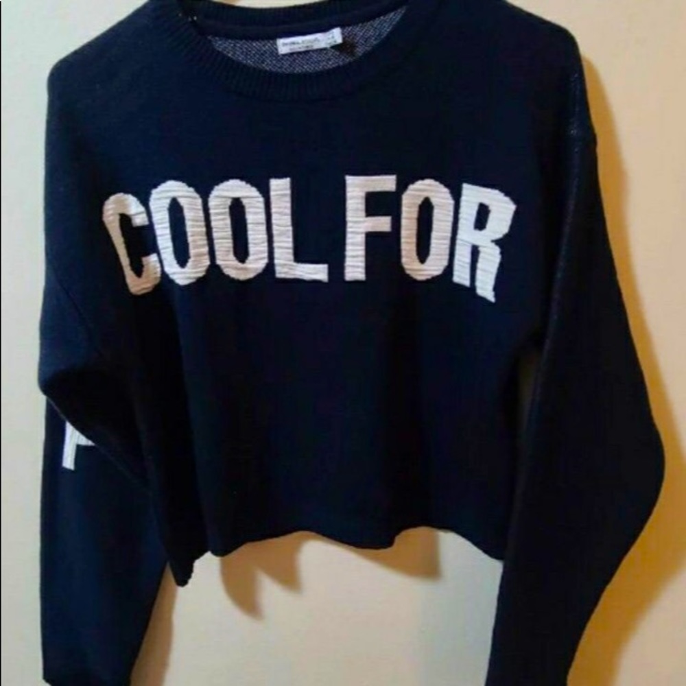 Bershka Cropped Knit Sweater